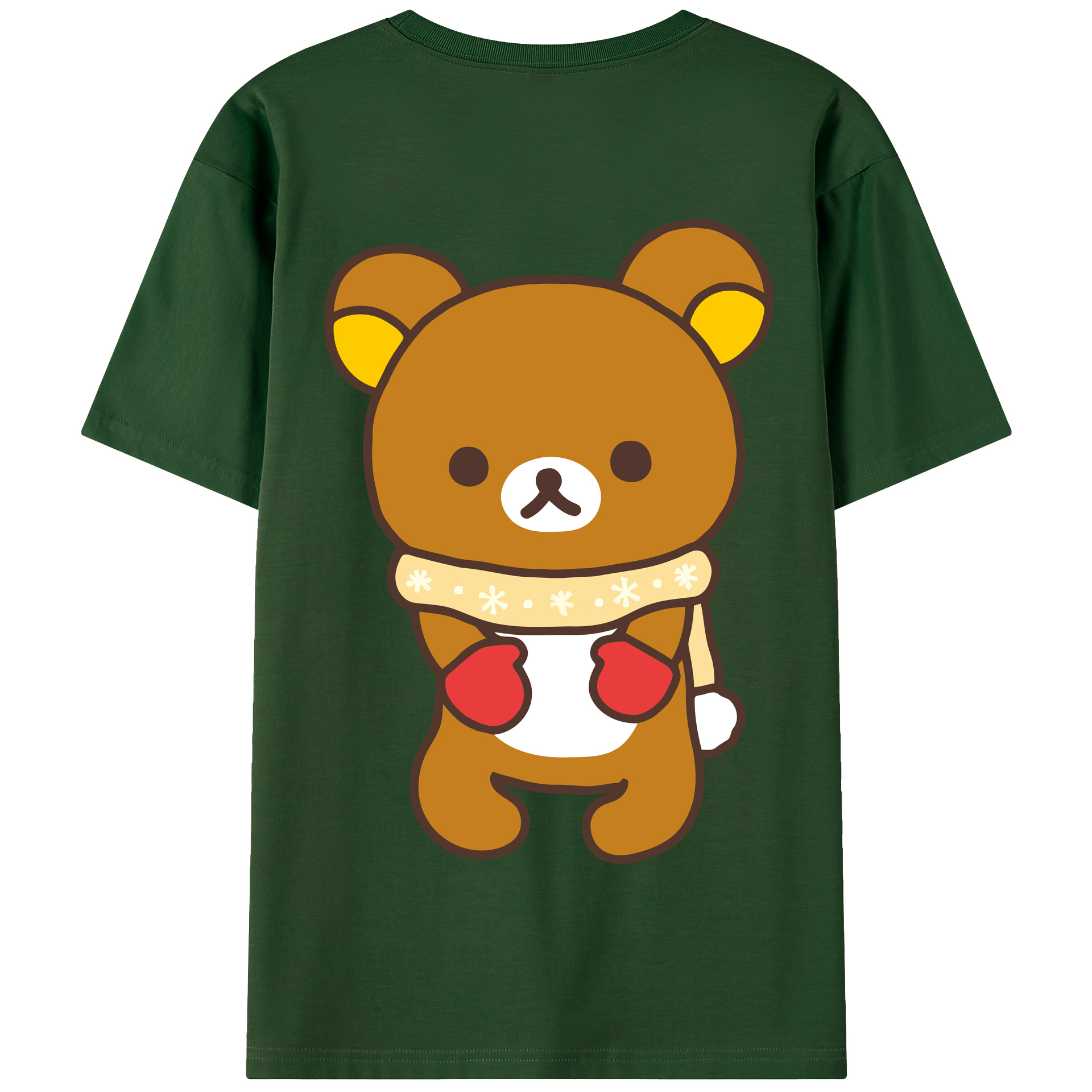 （画像用） リラックマ リラックマ キイロイトリ Rilakkuma Korilakkuma Kiiroitori 綿100％半袖Tシャツ（背面プリント）